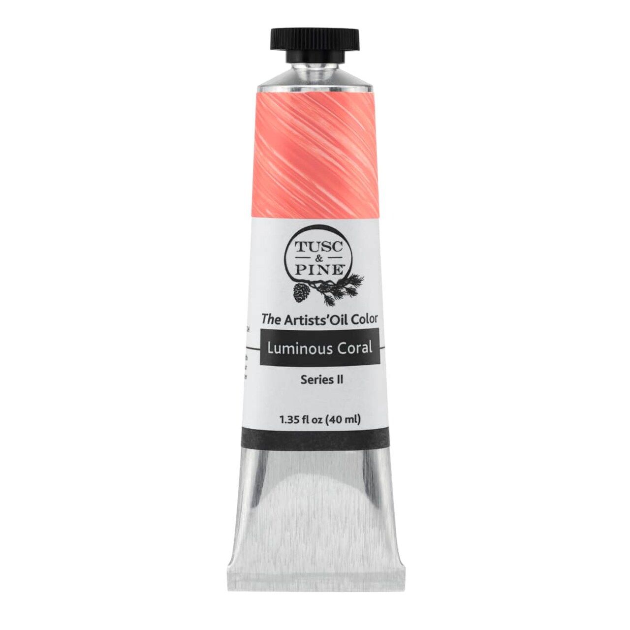 Tusc & Pine Artist Oil Paint - Luminous Coral, 40 ml, Non-Yellowing, Rich & Creamy Consistency, Maximum Pigment Load, Small Batch Milled Oil Paints Made in the USA for Professional Artists